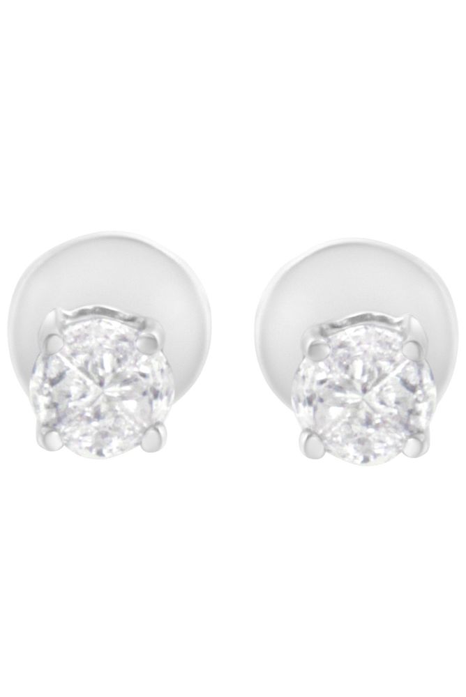 1/2 Cttw Pie-Cut Diamond Solitaire Earrings